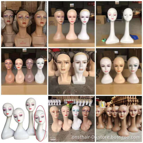 Realistic Female Full-Body  Mannequins Head With Shoulder Manikin Head Bust  Beauty Accessories Mannequin For Wig Display